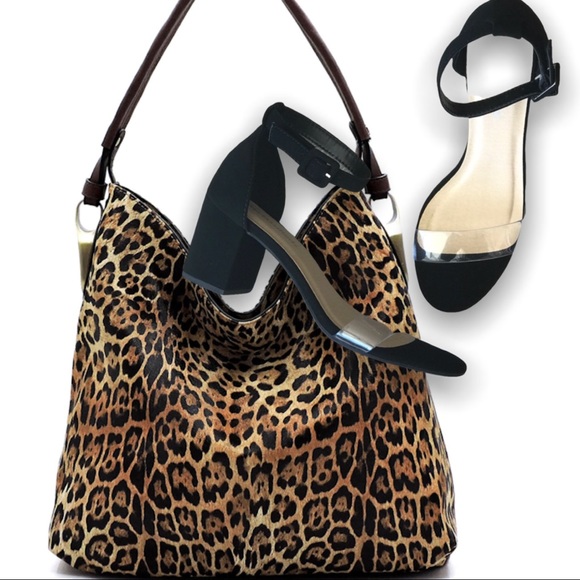 Retro Amuse Black & Clear Strap Block Heel Sandal - Picture 3 of 8